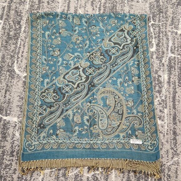 Pashmina Silk Vintage Shawl - Picture 5 of 6